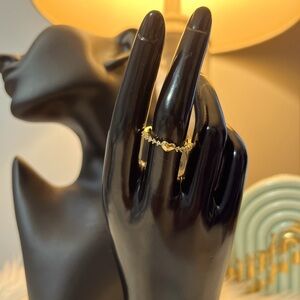 Elegant Heart Gold Women's Ring